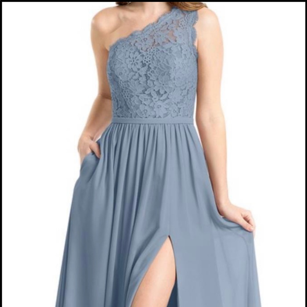 Azazie bridesmaid dress. Never been worn! Color Dust Blue